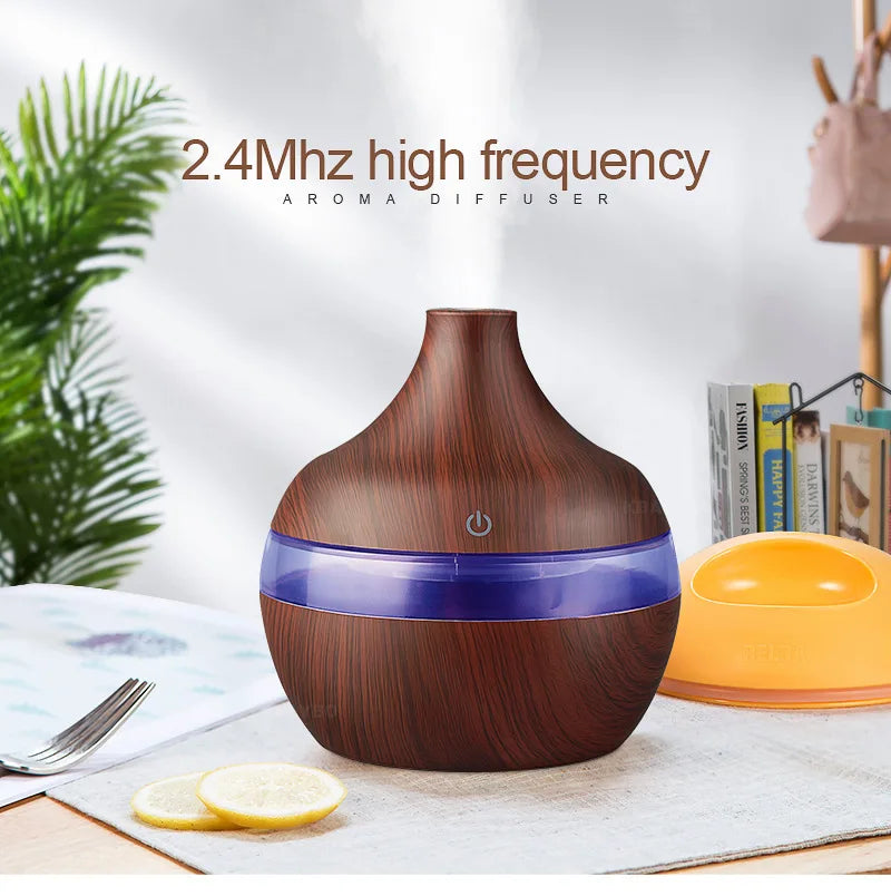 USB Air Humidifier 300ML, Aroma Diffuser with LED