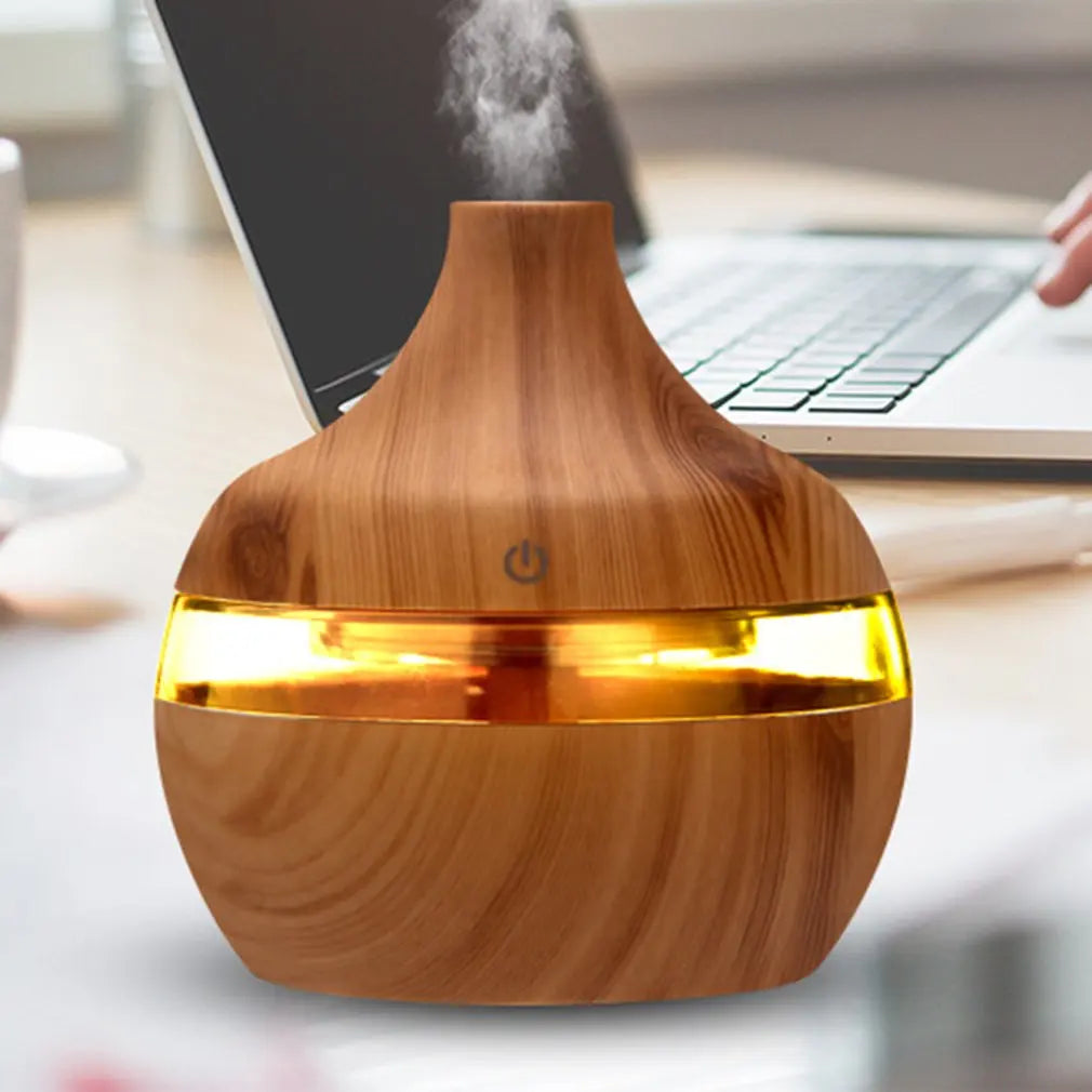 USB Air Humidifier 300ML, Aroma Diffuser with LED