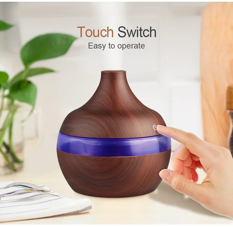 USB Air Humidifier 300ML, Aroma Diffuser with LED